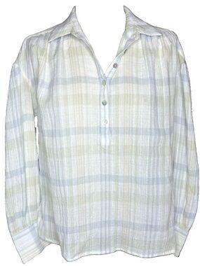 Womens Faherty Olli Check Blouse Top